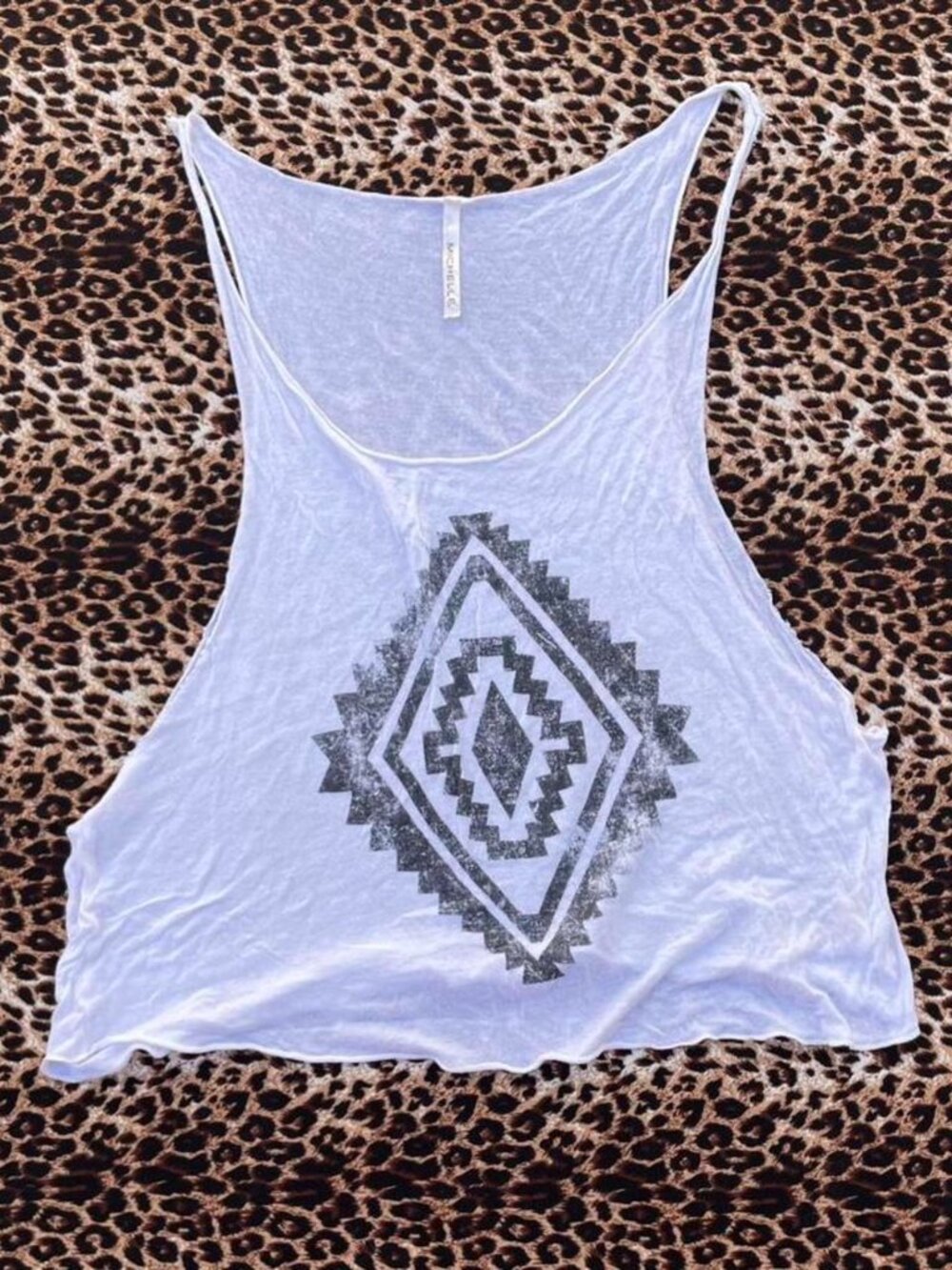 2000s Aztec print tank top